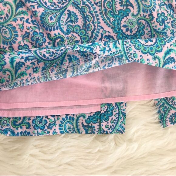 ANTONIO MELANI Blue Paisley Pencil Skirt Belted Tie‎ Waist Liberty London Size 2 - Picture 6 of 10